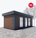 Wizualizacja obiektu z płyt warstwowych | Wariant 1