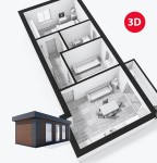 Wizualizacja obiektu z płyt warstwowych | Wariant 3