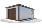 Garaż z płyt warstwowych 4 x 6 m | Wariant GR 1